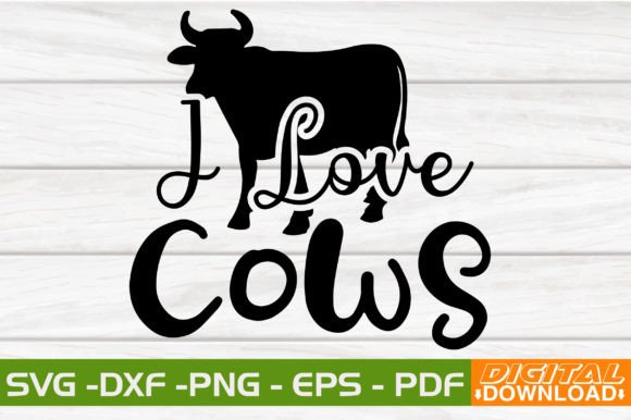 Celebrate Bovine Beauty with the I Love Cows SVG Design