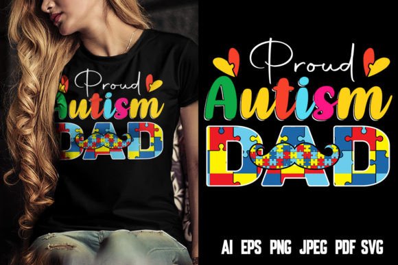 Proud Autism Dad: A Heartfelt Design for Meaningful Merchandise
