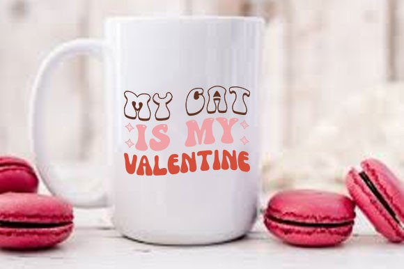 Retro Valentine T-shirt Design: My Cat is My Valentine