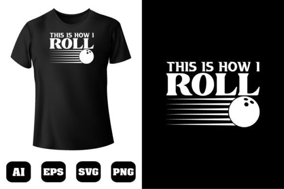 Strike Gold with This Ready-to-Print Bowling T-shirt Design 55