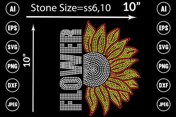 Unlock Creative Potential with the Sunflower Rhinestone Design